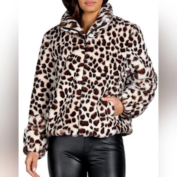 Sanctuary Jackets & Blazers - Sanctuary Leopard Print Teddy Jacket S/M